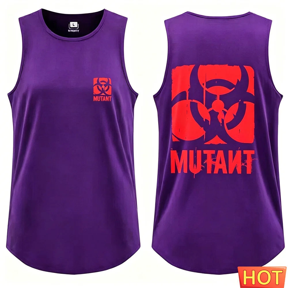 Camiseta sin mangas para gimnasio, camisetas y camisetas sin mangas de verano para hombre, versión holgada, deportiva, informal, chaleco deportivo de poliéster 3D.