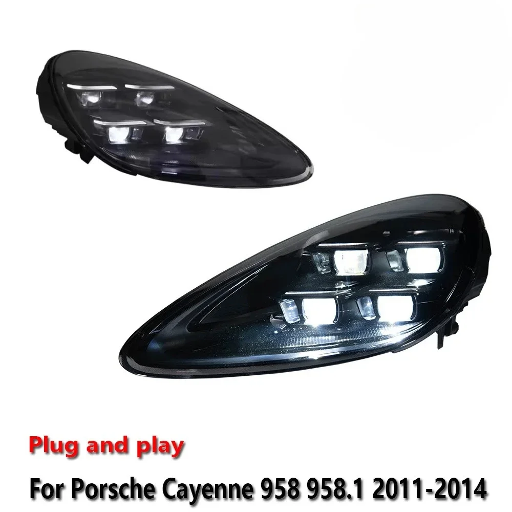 

Car LED Headlight Assemblies For Porsche Cayenne 958 958.1 2011-2014 DRL Brake Turn Signal Lamp Plug and Play