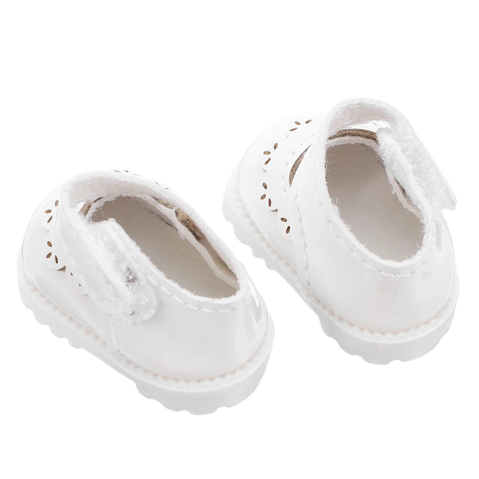 

1Pair Mini PU Princess Shoes 17cm Dollhouse Footwear White Mini Shoes Models Ballet Flats Footwear Accessories