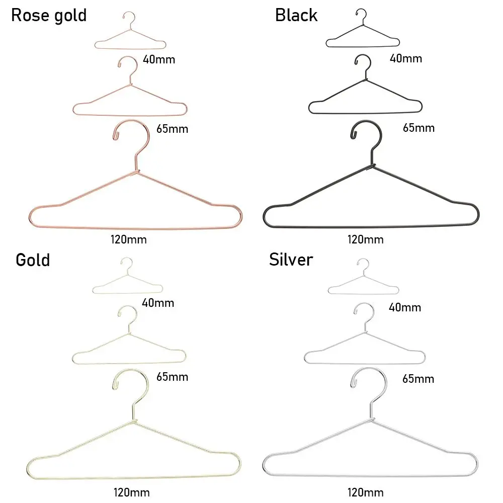 10 pz/set Cute Mini Hangers Metal Doll Dress Clothes Stand per Organizer abbigliamento per bambole appendini in miniatura decorazioni per casa delle bambole