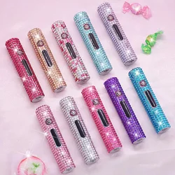 Rhinestone Touch Screen USB Lighter Diamond Luxury Rechargeable Cigarette Lighter Windproof Portable Silent High-end Ladies Gift