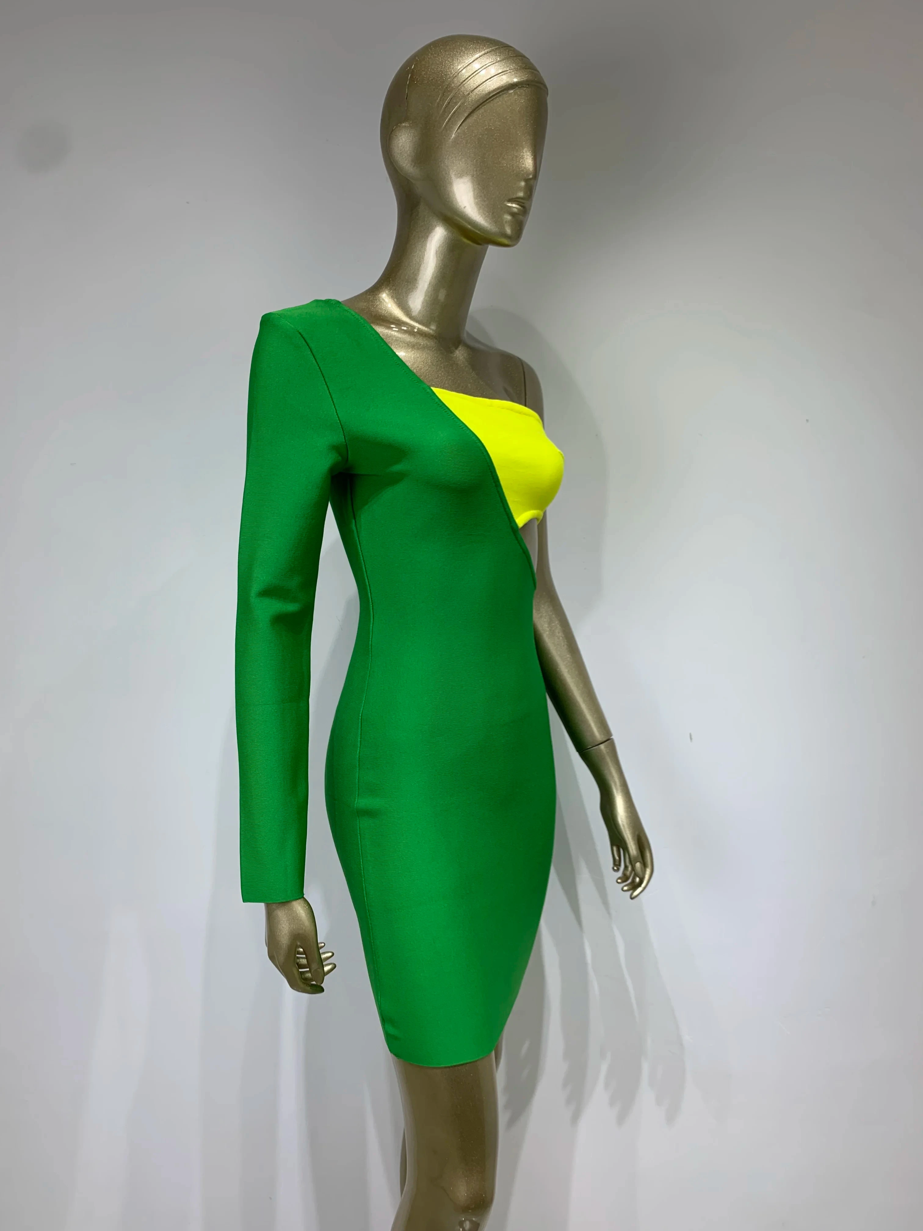 女性のストライプドレス,シングルスリーブ,パッチワーク,グリーン,タイト,エレガント,イブニング,クラブ,パーティー,セクシー,夏,2024