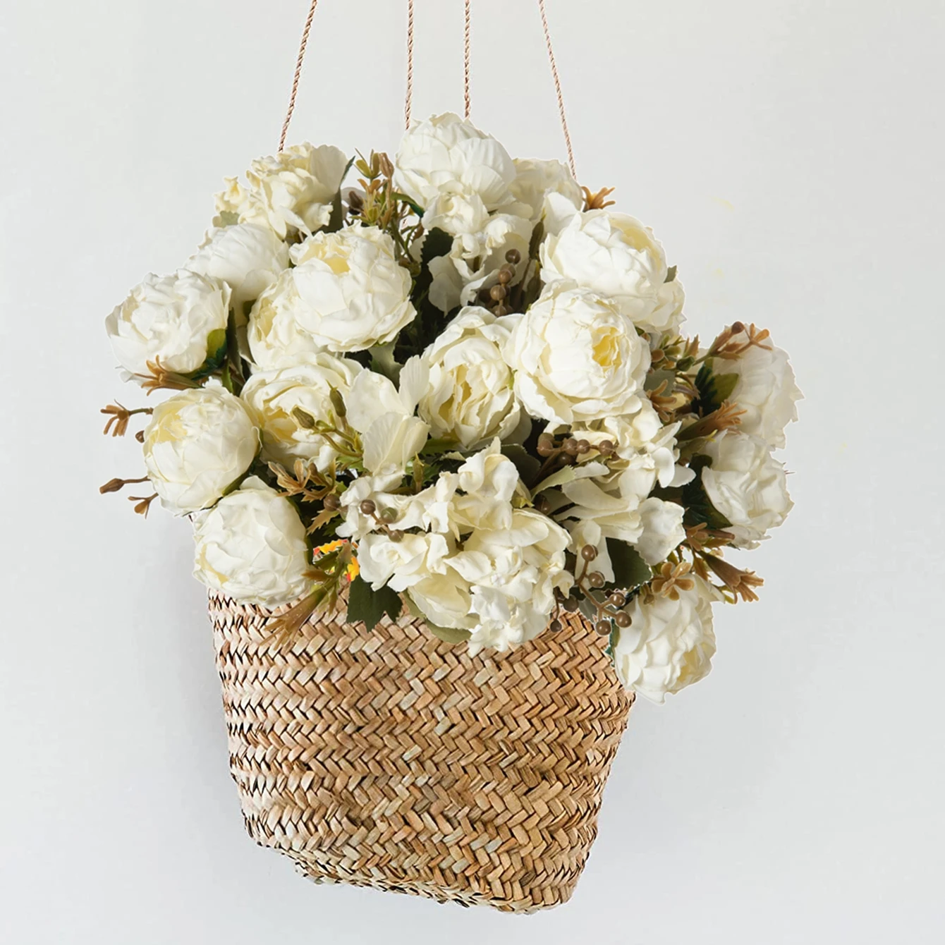 

Artificial Flowers Retro Bud Peony Wedding Wreath Home Room Decora Outdoor Yard Wreath Bridal Bouquet High Quality Vase Diy Gift