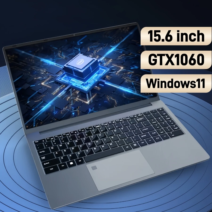 15,6-дюймовый игровой ноутбук Intel N95, портативный ноутбук, ПК gtx1060, ноутбук для геймеров, 32 ГБ DDR4, 1 ТБ, NVMe, Windows11, клавиатура с подсветкой