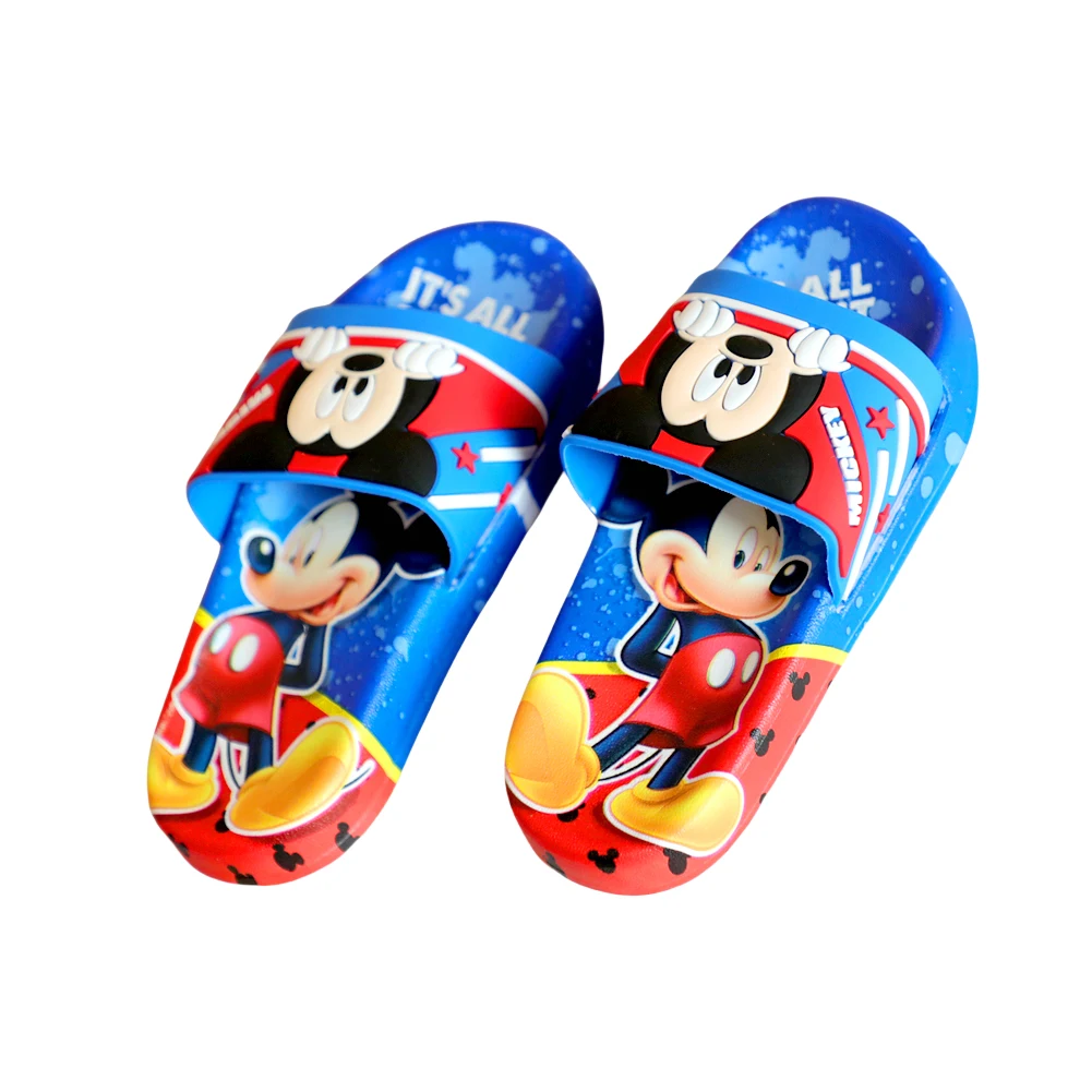 Style Random 1pair New Children Sandals Kids Mickey Cartoon Boys Shoes Toddler Girls Soft Sole Shoes Boy Girl Anti-Slip Slippers