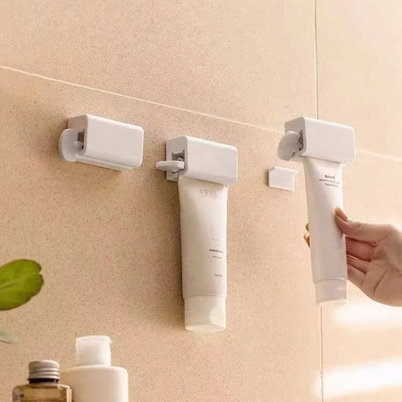 

Toothpaste Squeezer Wall Mounted With Magnetic Sticker Attraction Facial Cleanser Storage Bathroom Accessories