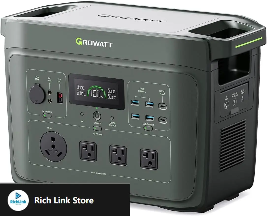 

Portable Power Station，INFINITY 2000 Green Electric Solar Generator，2048Wh LifePO4 Battery