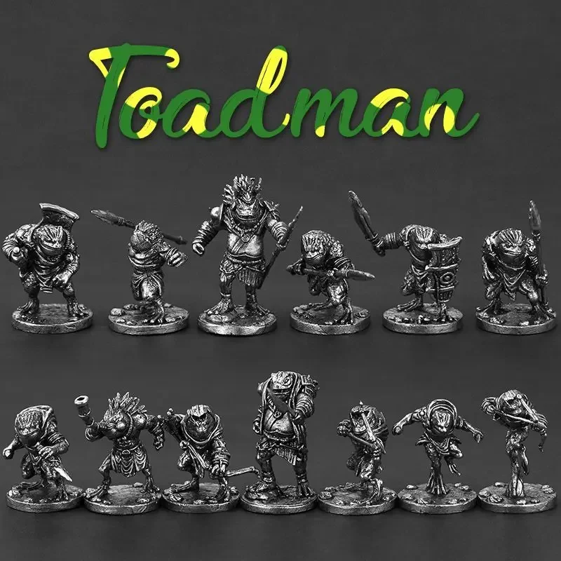 Toadman Soldier Model Armored Warrior Swordguard Guard Assassin Archer Mini Copper Models Miniatures Figurines Decoration Gifts