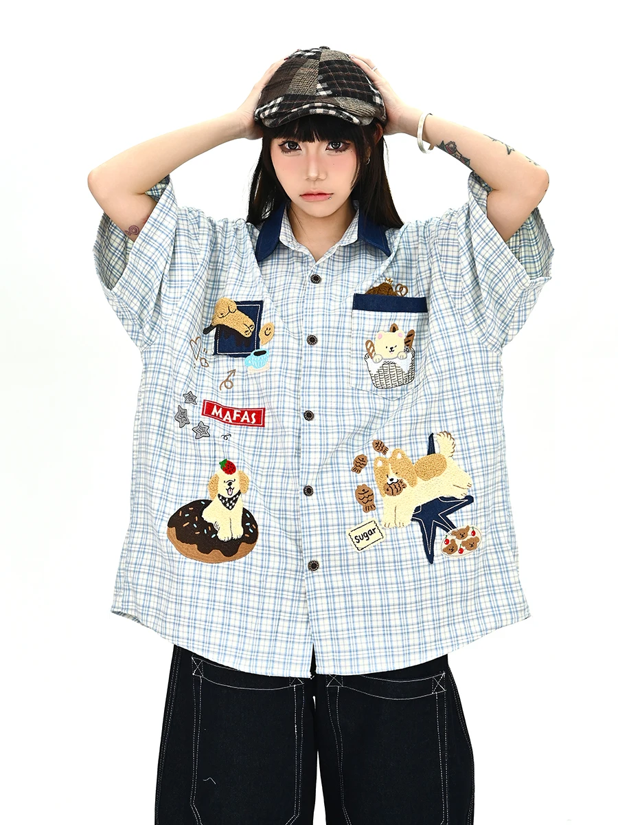 

Lazy Patterned Towel ort Sve irt Women's Loose Bf Korean Sle Streetwear Summer New Arrival Casual Printed Top