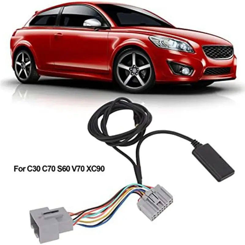 A13Z-2Pcs Car 14Pin Bluetooth Module Music Adapter Aux Audio Cable For Volvo C30 C70 S40 S40 S60 S70 S80 V40 V50 V70 XC70 Durabl