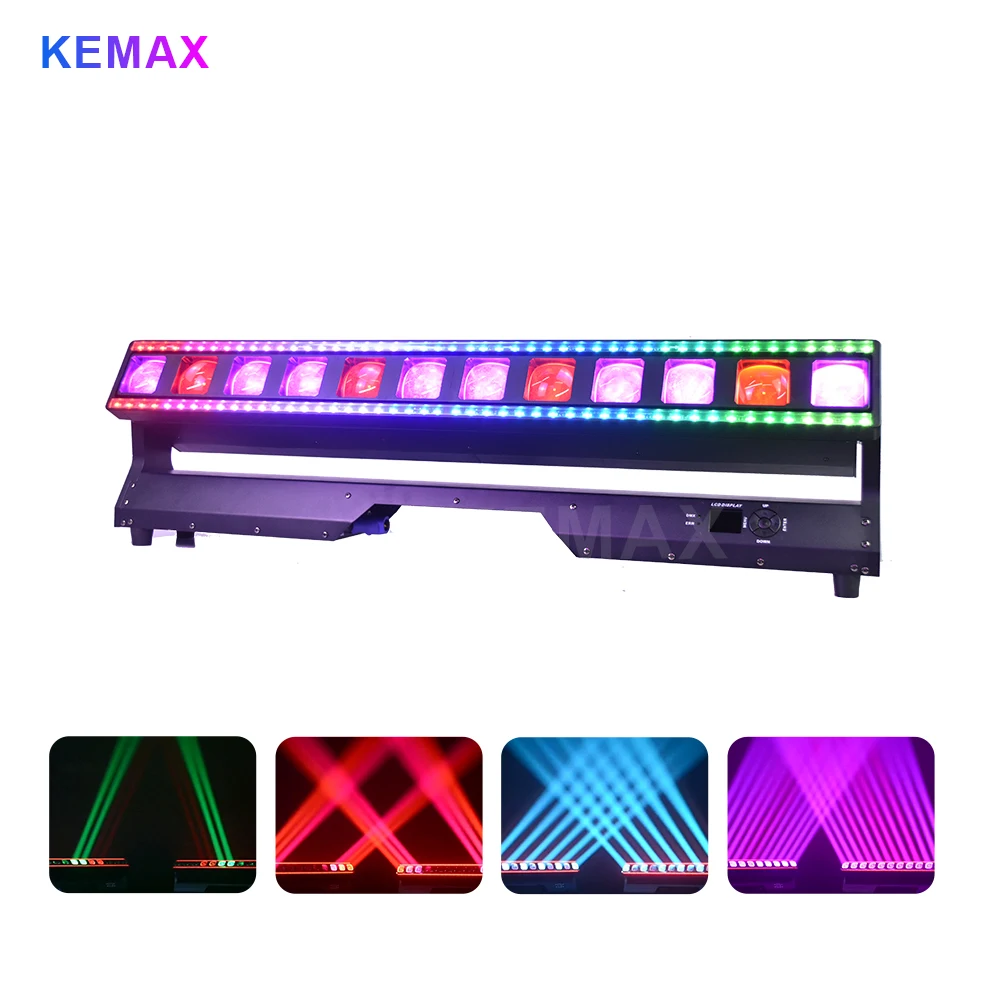 

12X40W Светодиодный луч DMX512 Матричный светильник с подвижной головкой RGBW DJ Настенные светильники Сценический эффект для концертных мероприятий Клуб Свадьба