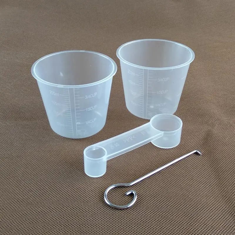 (3 sets) Household bread machine accessories measuring cup, measuring spoon, stainless steel hook and fork measuring tool