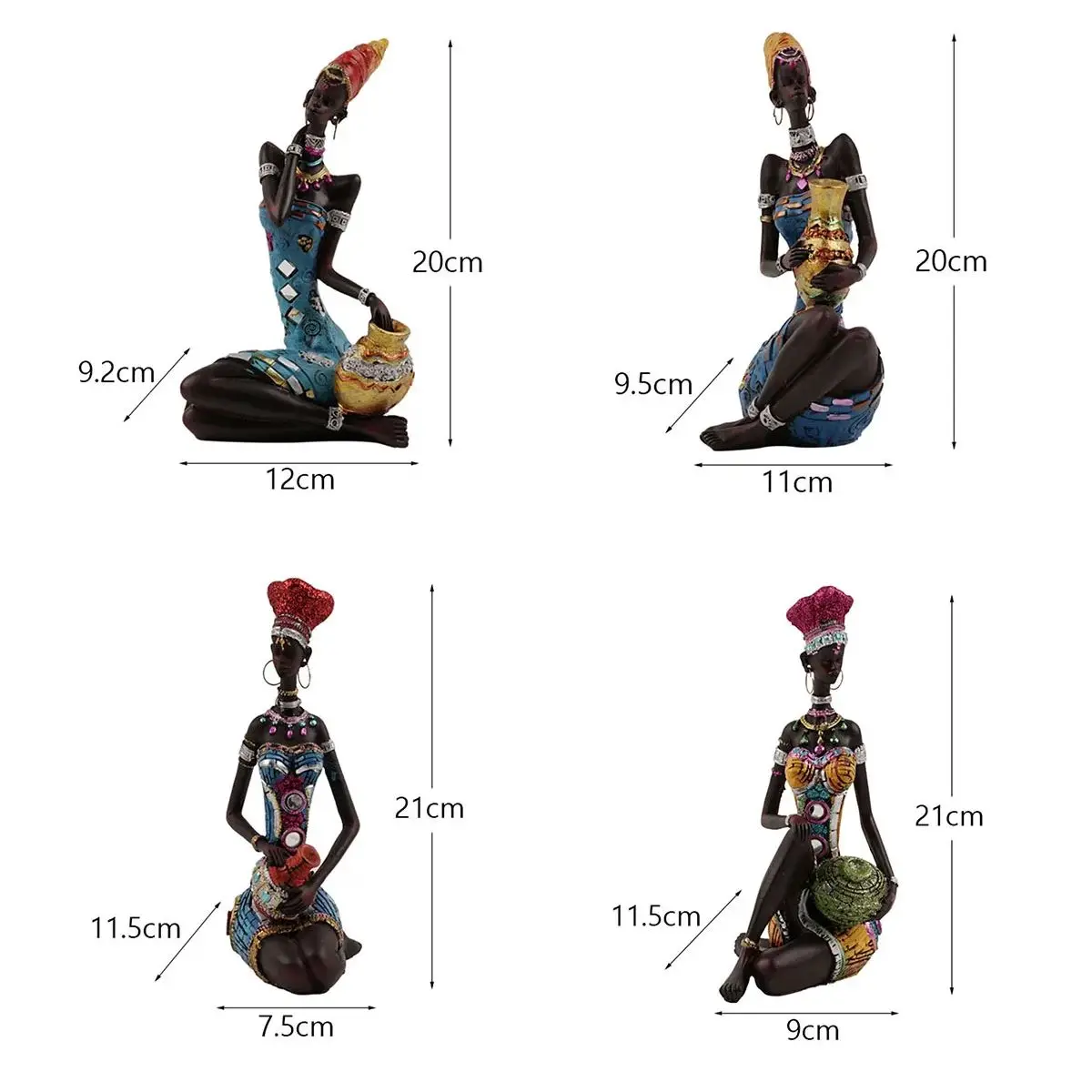Figurines Statues Bookshelf Decoration, Modern Art Shelf Decor Sculpture Gifts for Home Living Room Bedroom Office Desk Ornament