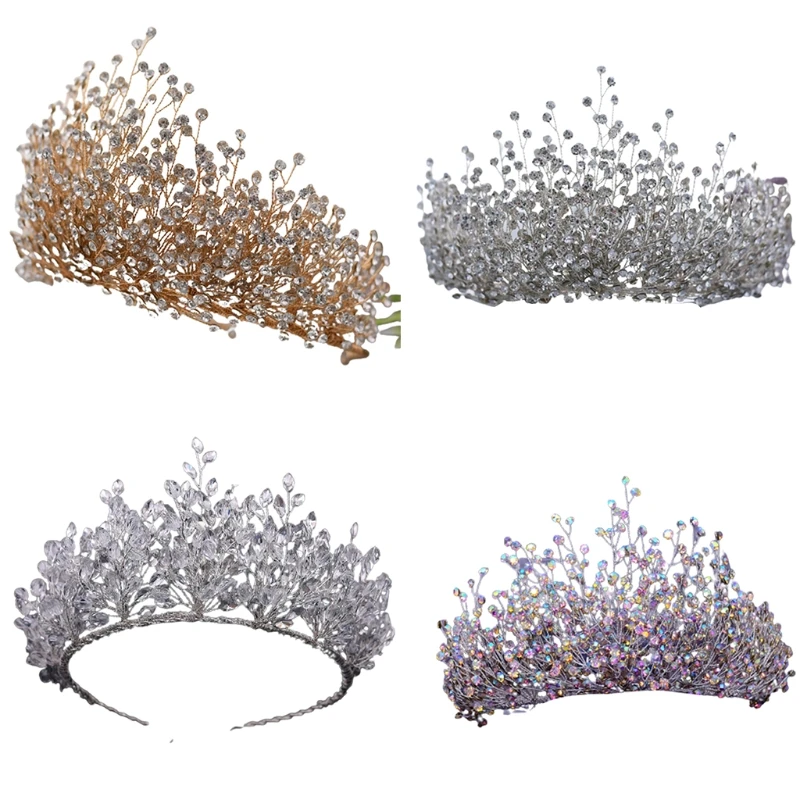 

Свадебная тиара со стразами для невесты, королевская тиара, корона, свадебная вечеринка, украшения