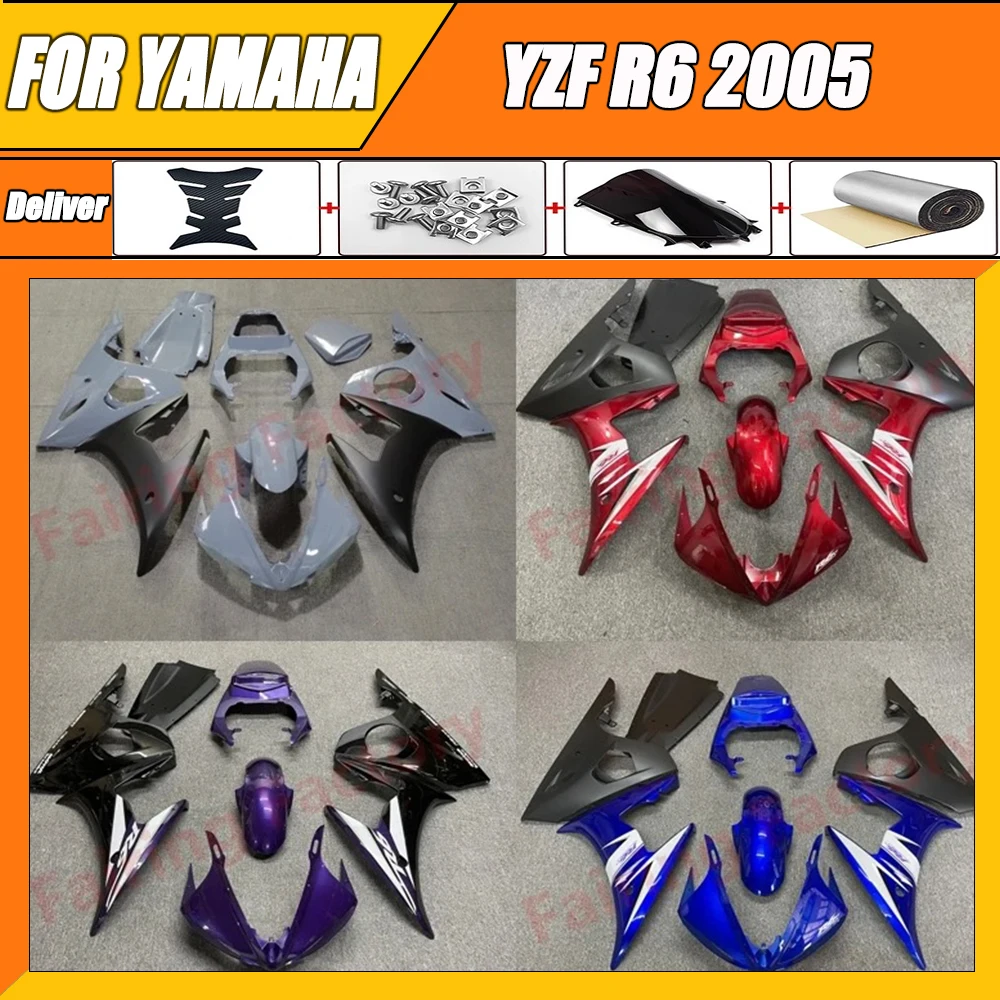 

Motorcycle full Fairing kit fit for yamaha YZF R6 2005 YZF-R6 2005 model bodywork body ABS Plastics fairings kits