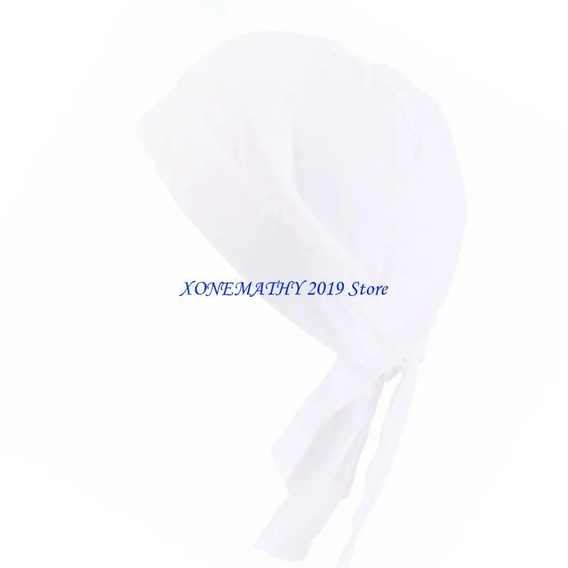 F42F متعددة الاستخدامات منديل قبعة الطهاة غطاء الرأس تنفس Sweatproof المطبخ باندانا قبعات