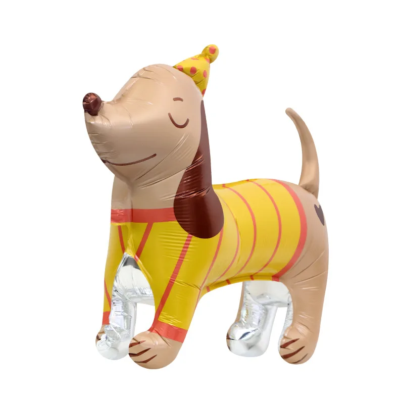 1pcs Cute Standing Animal Balloon Pet Theme Dog Birthday Kindergarten Party Gift Balloons Party Kids Gift Decoration Supplies