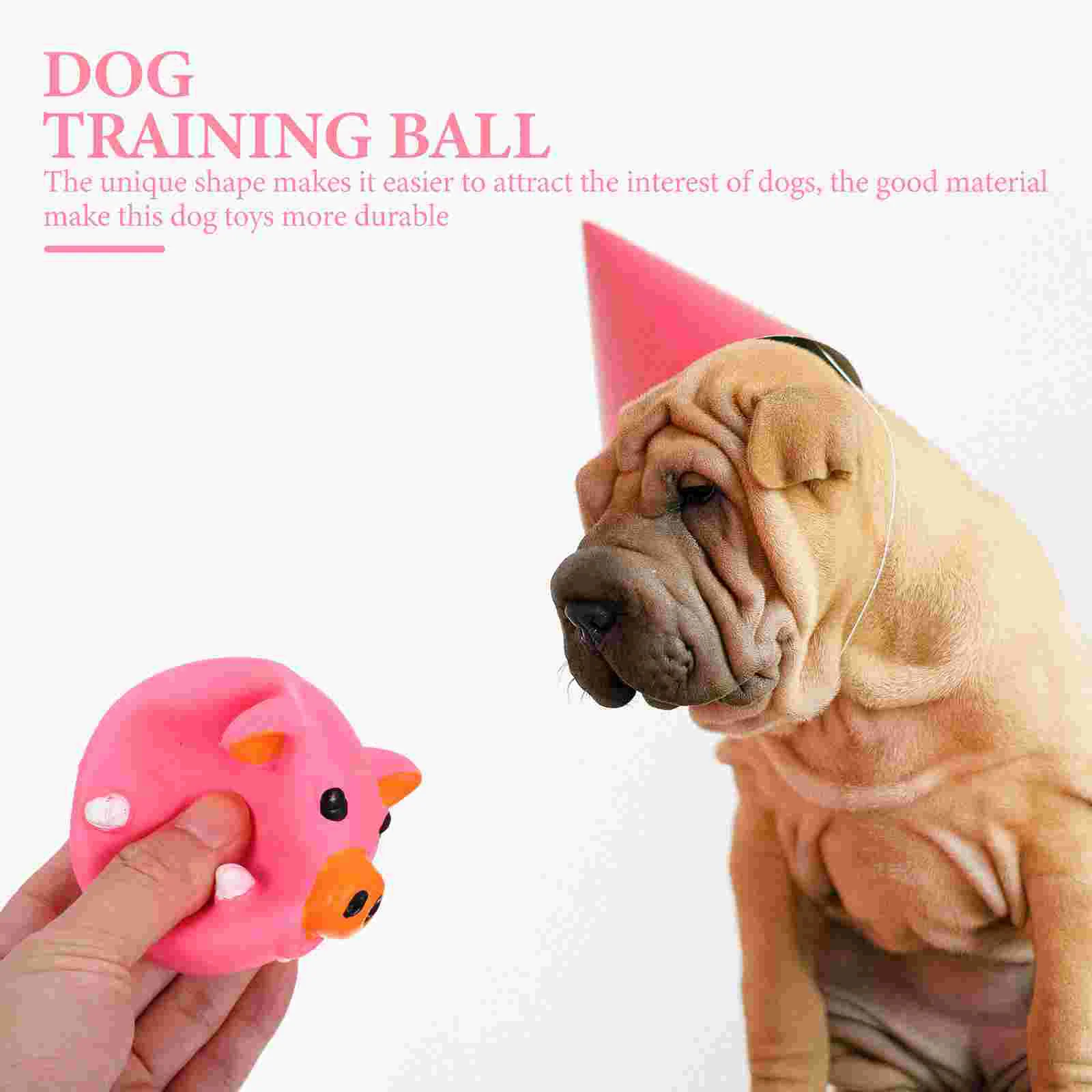 Pet Vocal Ball Puppy Training Toy Molar Dog Toys for Small Dogs Emulsion Interactive Squeaky