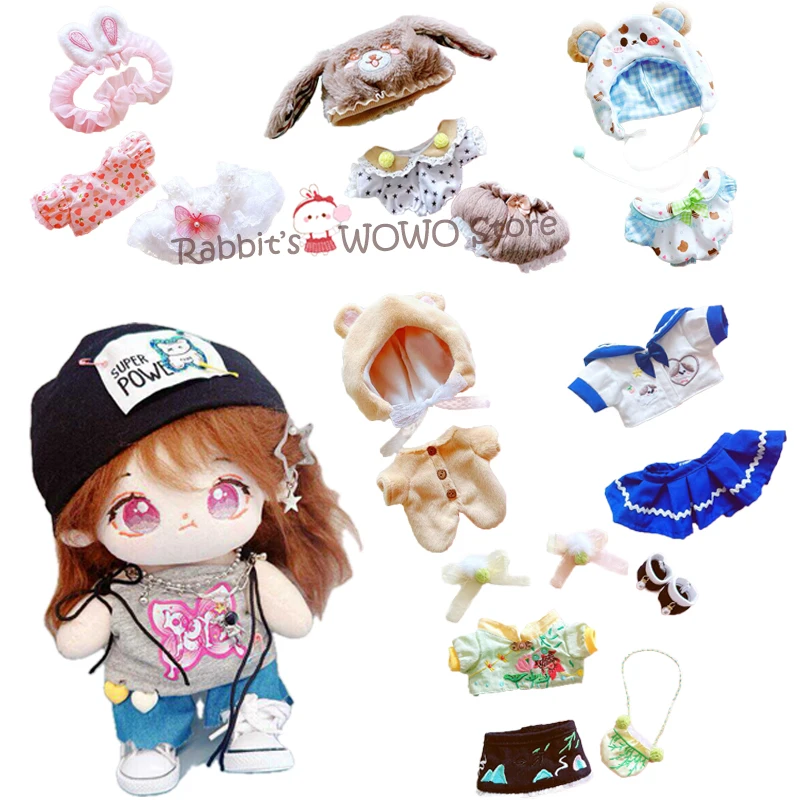 

Doll Clothes for 20cm Idol Dolls Costume Hanfu Dress Suit Outfit Accessories for Super Star Cotton Stuffed Dolls Gift DIY Toys