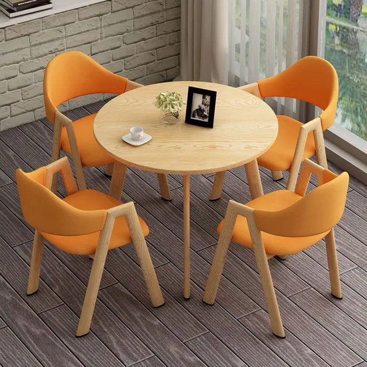 Nordic Leisure Simple Negotiation Table And Chair Office Reception Table Meeting Guest Cafe Milk Tea Shop Dining Table And Chair