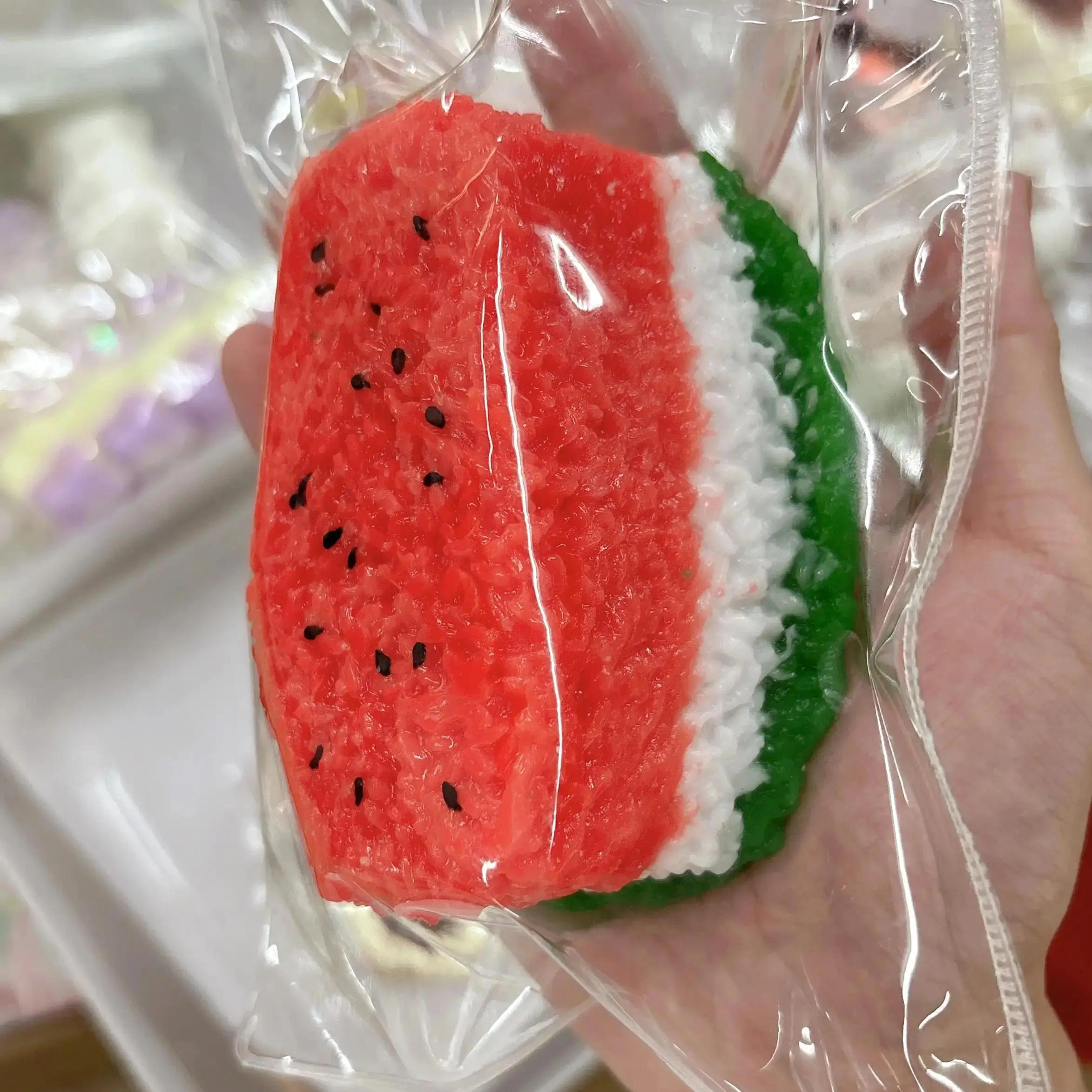 

Taba Squishy Toy Silicone Watermelon Rice Cake Watermelon Juice Cake Pastry Stress Release Ball Hand Relax Gift Toy