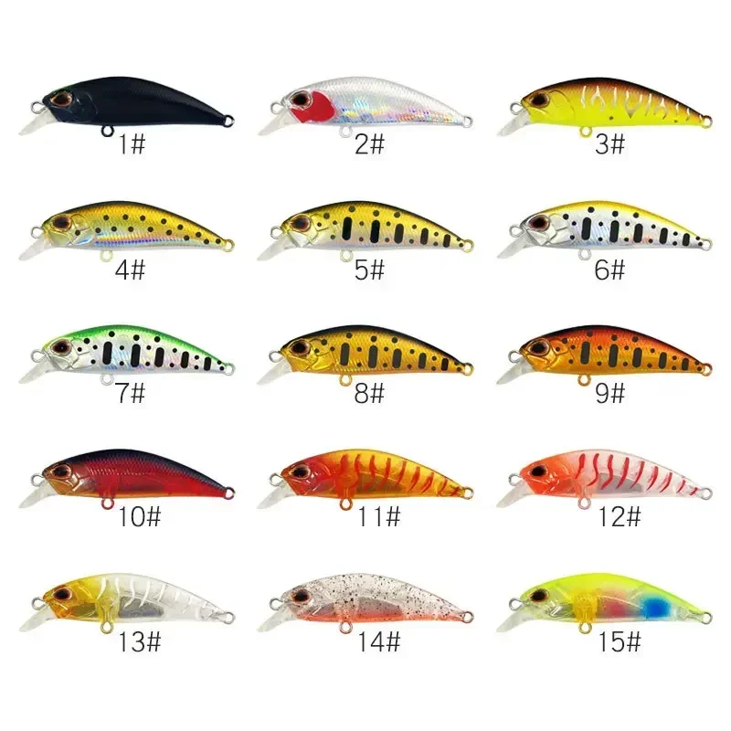 1Pcs 5cm 3.5g Pesca Jerkbait Lure Sinking Minnow Fishing Lures Hard Bait Black Minnow Wobbler Fishing Tackle