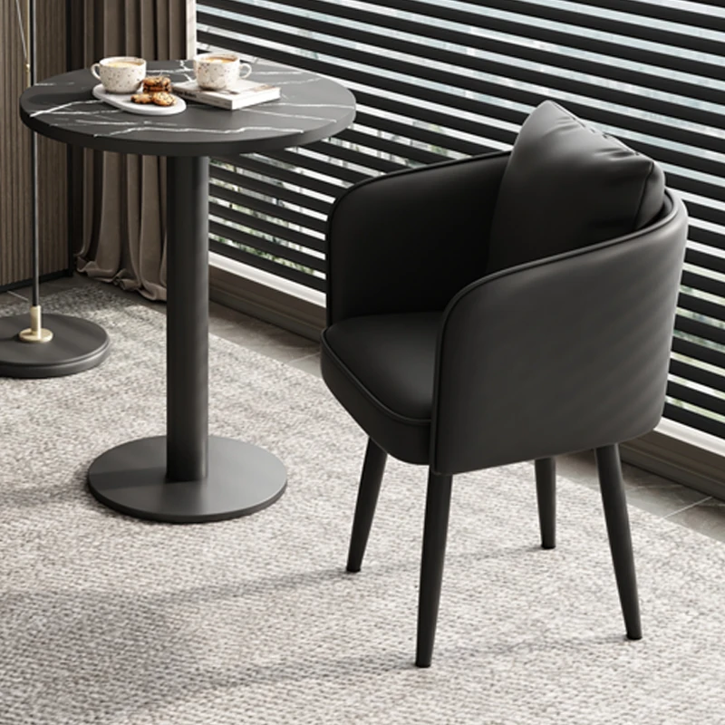 Modern Minimalist Dining Chair Commercial Luxury Hotel Negotiation Reception Chair Nail Learning Makeup Tea Furniture Sillon image 6