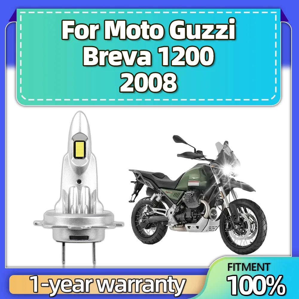 Para Moto Guzzi Breva 1200 2008 Canbus 1PCS Faro Delantero de Motocicleta Sin Error H7 Lámpara de Moto LED 6000K Súper Brillante 10000Lm Luz