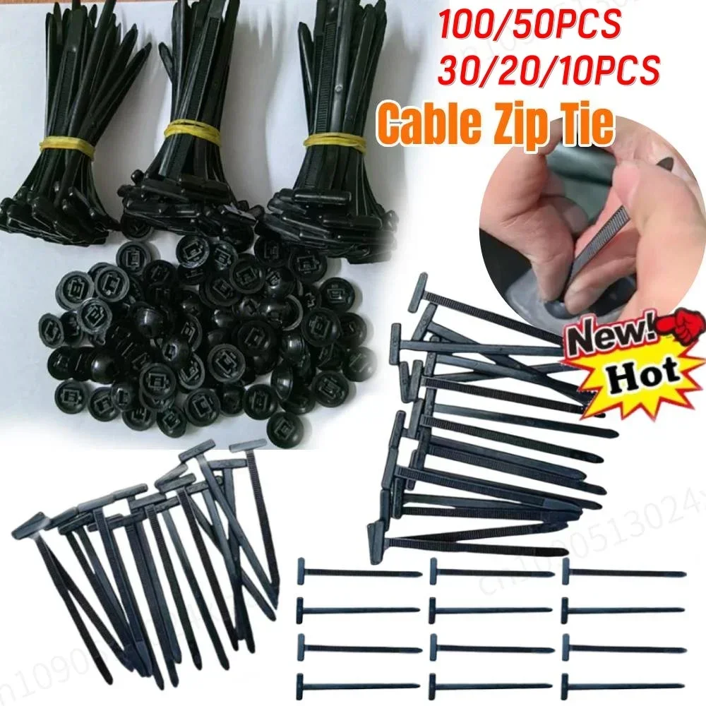 Universal Nylon Cable Tie Buckle Screw Replacement Clip Auto Fastener Car Fender Trunk Engine Guard Panel Wire Management Secure