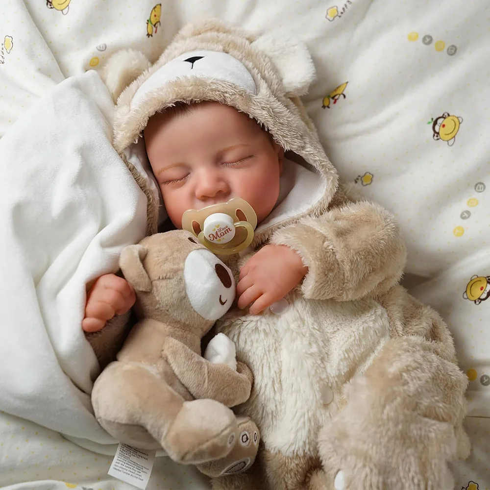 Bambole per bambini rinate da 48 cm Bambole realistiche per tutto il corpo in silicone Alive Sleeping Like Real Giocattoli per bambini dipinti realistici già finiti