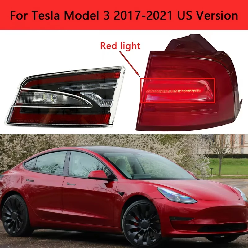 Car Accessories Rear Tail Light Assembly Outside Tail Lamp Turn Signal Lamp Stop Lamp For Tesla Model 3 2017-2021 US Version