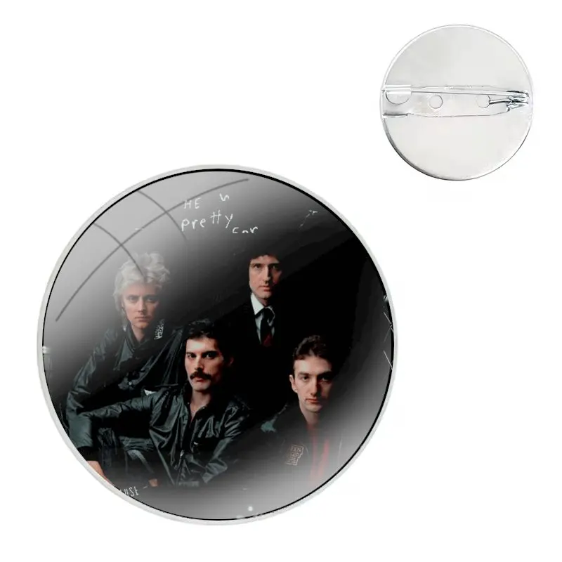 Queen Band Music Vintage Rock Freddie Mercury Pins Badge Metal Brooches For Clothes Backpack Decoration gift