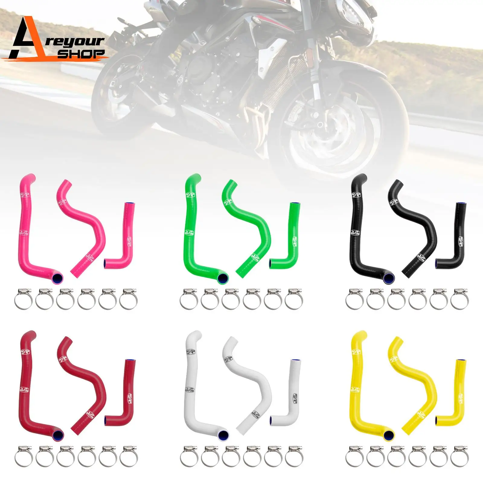 Silicone Radiator coolant Hose kit for Street Triple 765 R RS 2020-2022