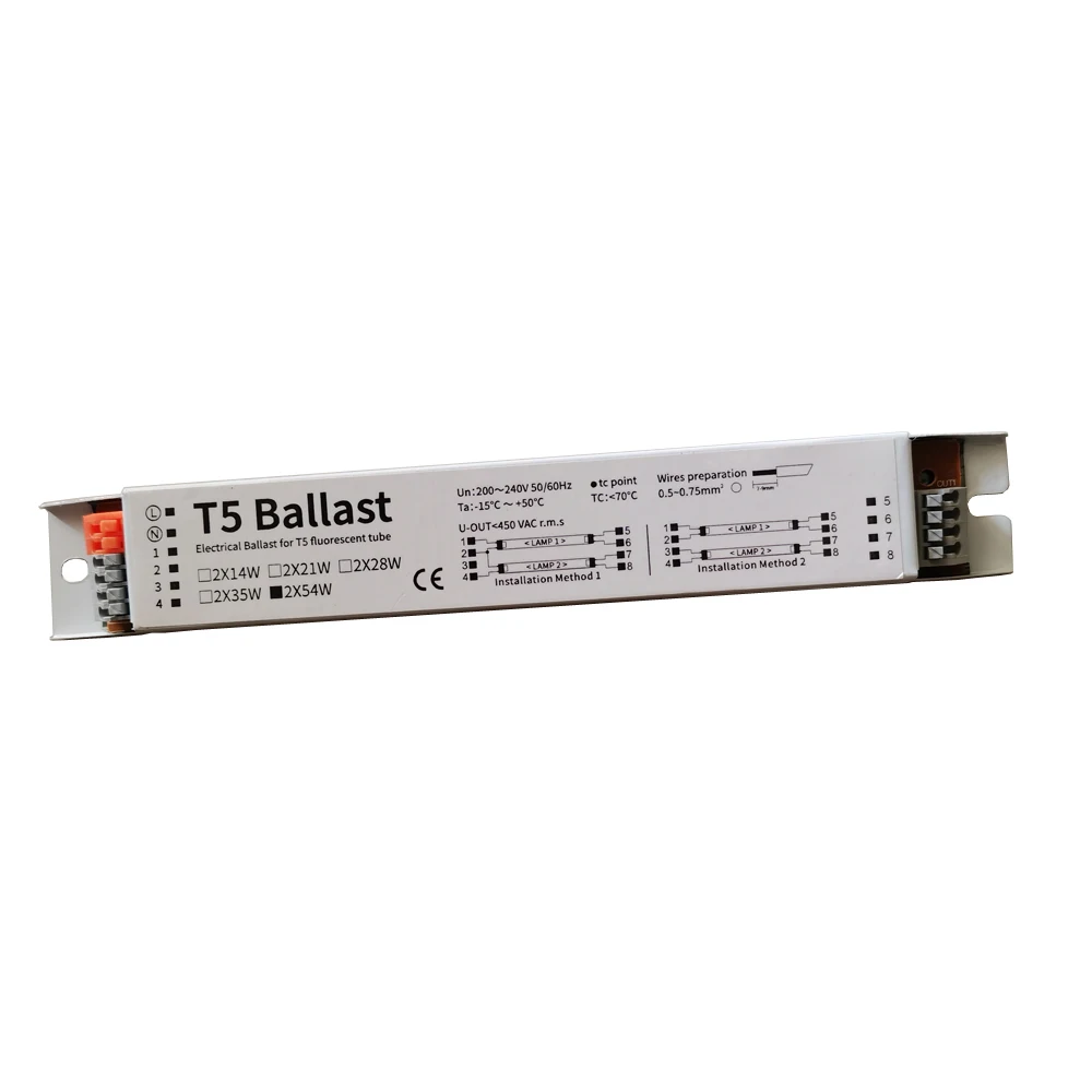 

1pc T5 2X54W 54W 220V-240V 50/60HZ High Power Neon Lamp Fluorescent Lamp Instant Start Electronic Ballast