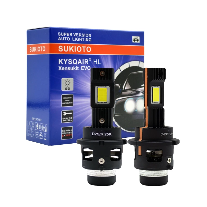 

2 шт. D2S светодиодные фары 1:1 HID ксеноновая лампа D4S светодиодная лампа 40000LM CSP чип 6500K Plug&Play D2R светодиодная фара для мотоцикла 12 В