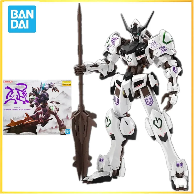 Op voorraad Bandai PB MG 1/100 Chinese Limit ASW-G-08 Gundam Barbatos Ver. Xuanwu Assemblagemodel Actie Toy Figures Gift