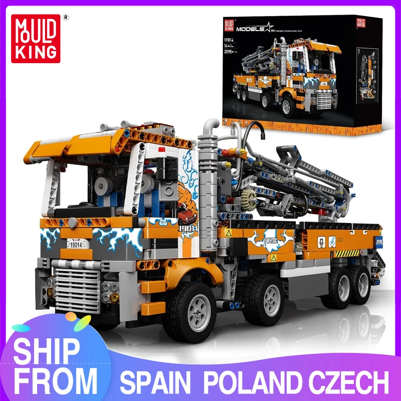 

Mold King 19014, технический пневматический бетононасос, строительные блоки для грузовиков MOCT, сверхмощный буксирный грузовик, набор игрушек для мальчиков