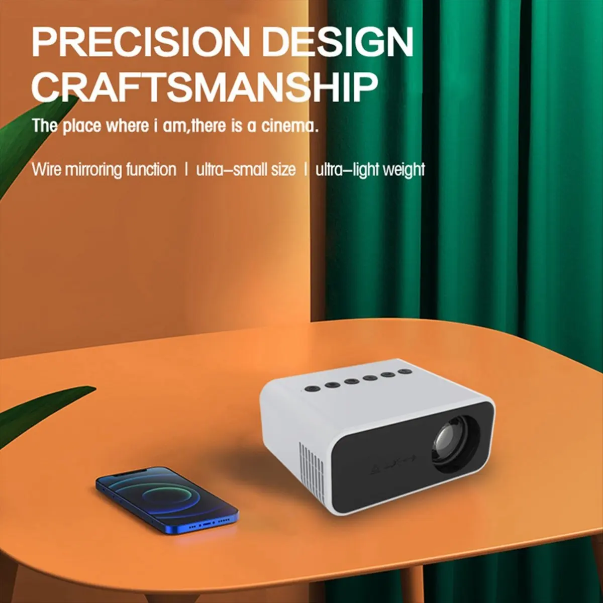 【relaxation】portable-mini-projector-home-theater-media-player-cinema-wireless-mulitscreen-projector-for-iphone-android-eu-plug