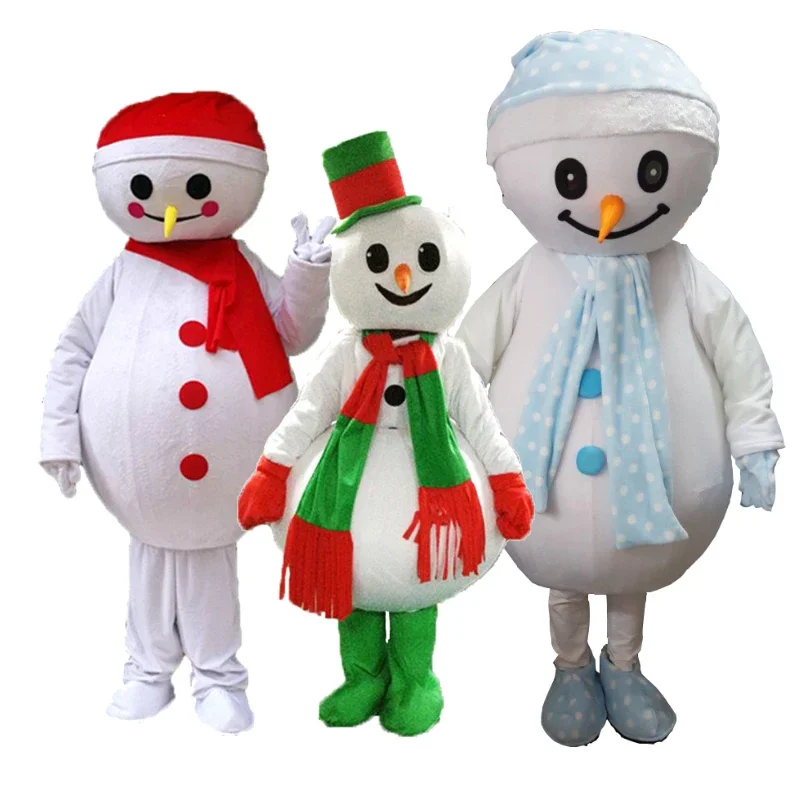 High Quality Sale Christmas Snowman Mascot Costume Christmas Party Performance Mascot Costume Adult Size Halloween Party Dress