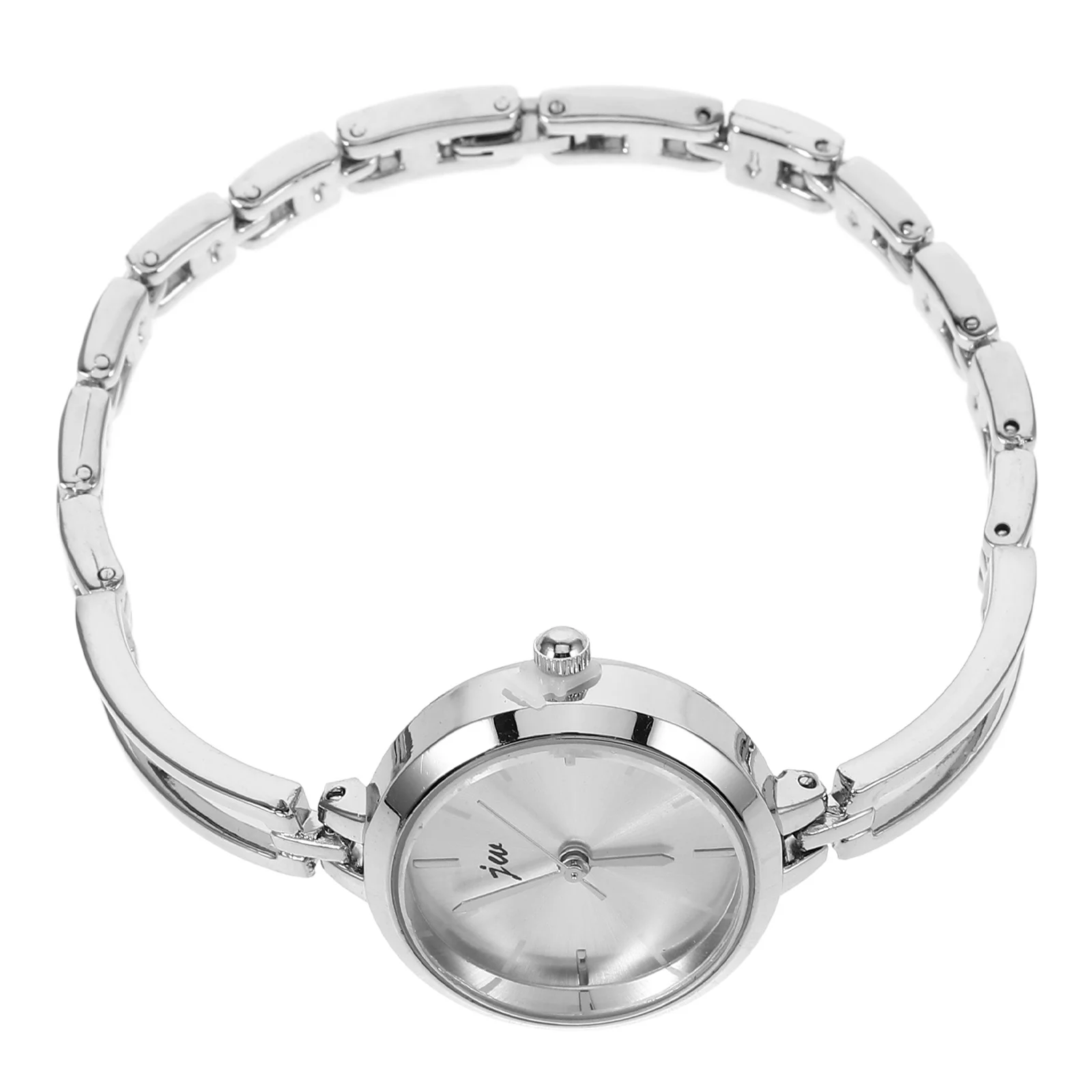 

Scale Dial Women Quartz Watch Silver White Fashionable Bracelet Timepiece For Daily Wear Birthday Christmas Wedding Gift