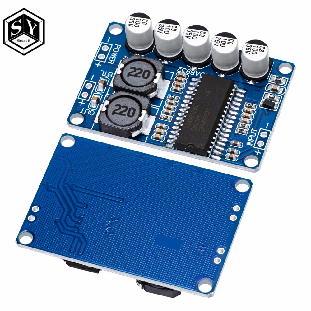 1pcs  Digital power amplifier board module 35w mono amplifier module High-power TDA8932 low power consumption