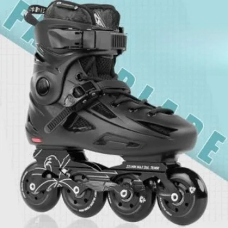 

Professional Roller Skates Adult Shoes Patines 4 Wheels Slalom Speed Free Inline Skating Racing Sneakers Beginners