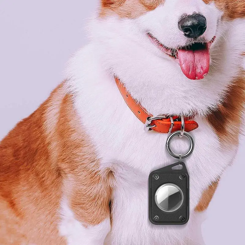 애완 동물 고양이 개 무선 추적기 커버 애플 에어태그 로케이터 방수 TPU 케이스 보호 쉘 안티 스크래치 키 체인