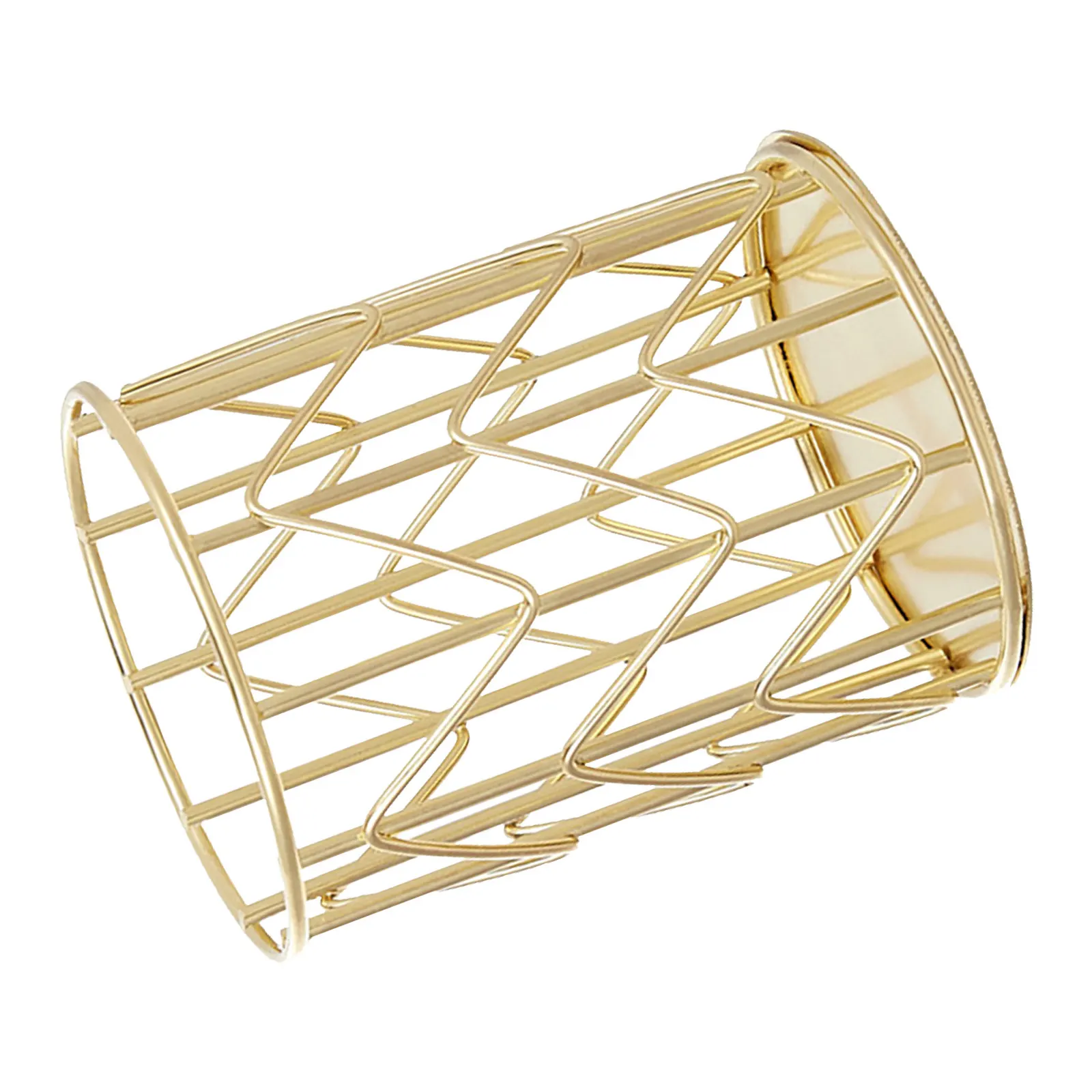 1Pcs Rust Resistant Gold Plated Iron Pen Organizer Multipurpose Desktop Container for Makeup Brushes Pens Chopsticks