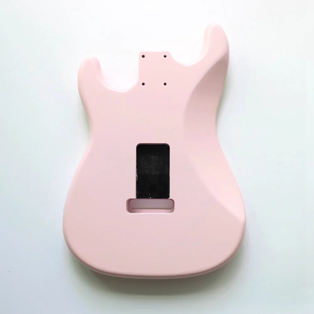 Single Single Single Alder ST Electric Guitar Body Semi-finished Alder DIY Electric Guitar Barrel Shell pink