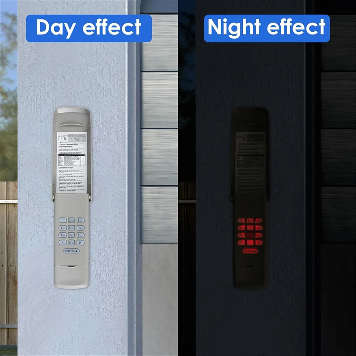 ABSQ-Garage Door Opener Keypad, Wireless Keypad Keyless Entry Compatible for 877MAX 377LM 977LM Wireless Keyless Keypad Safe