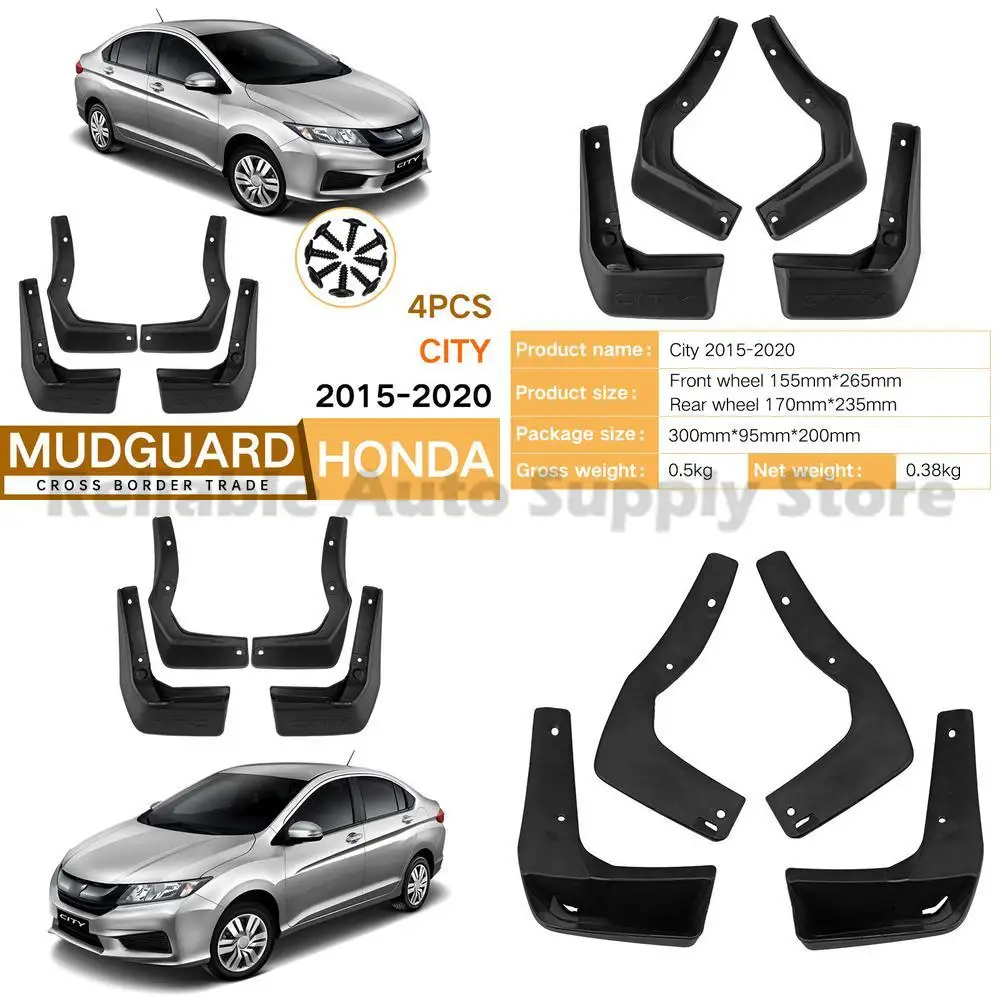 

For Honda City 2015-2020 Mudguard Trim Front and Rear Car Accessories Best Selling High Quality Durable Design