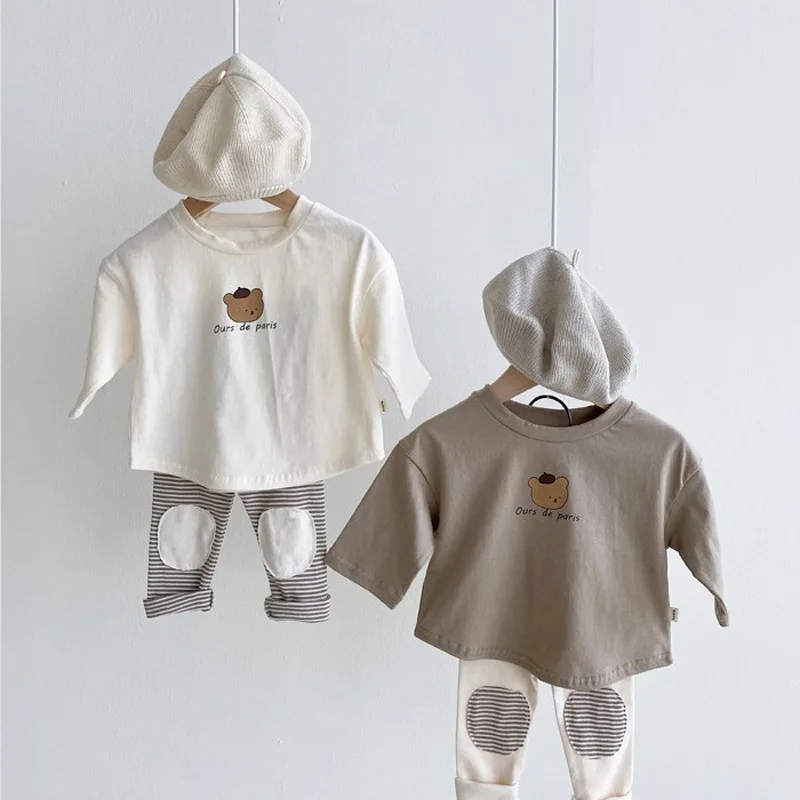 

Korean version of children's clothing children's long-sleeved T-shirt 2021 spring and autumn new foreign-style boys and girls c