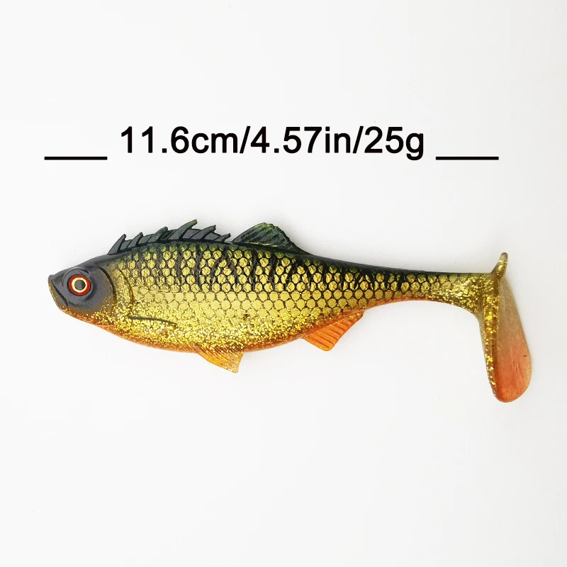 3 Pcs Fishing Lures Soft 11.6cm/4.57in Artificial Bait Lure Fishing Kit Gear Artificial Bait For Freshwater And Saltwater