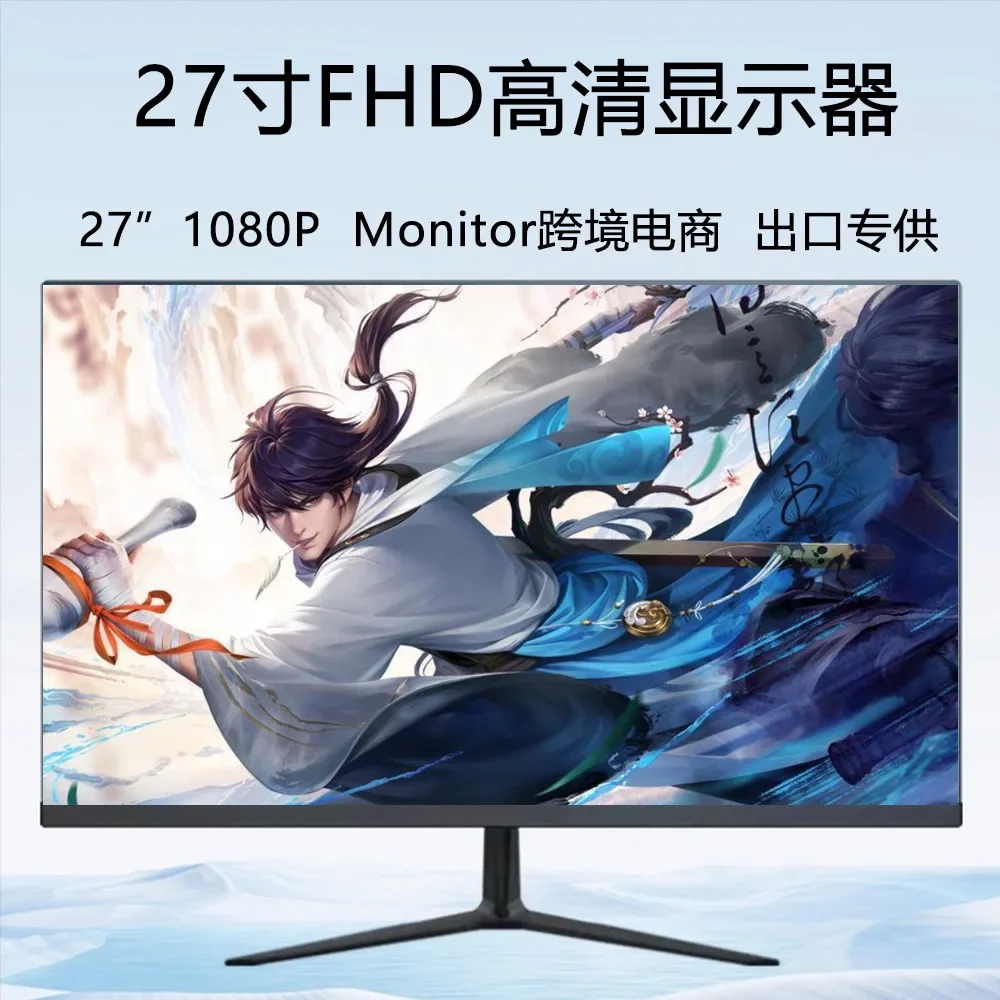 Fotografia 3: Monitor de computador de alta definição de 27 polegadas, desktop FHD 1080P, 24 polegadas para escritório, 32 polegadas com tela 2K, exportação 4K.